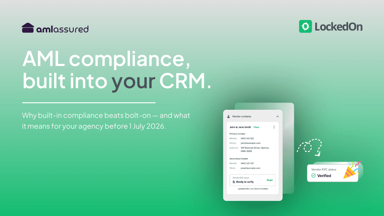AML Assured × LockedOn: AML compliance, built into your CRM.