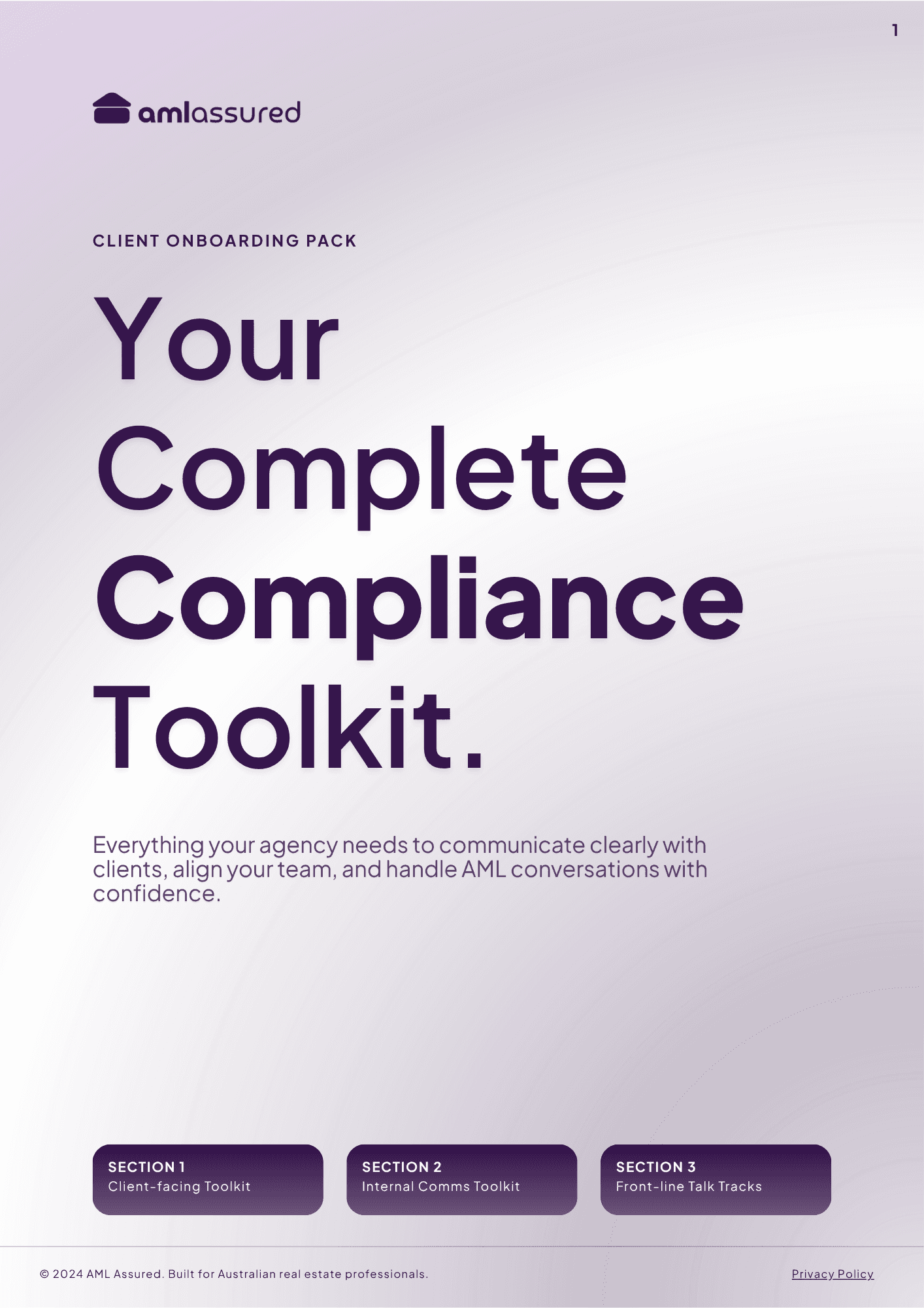 Your Compliance Toolkit — AML Assured toolkit cover