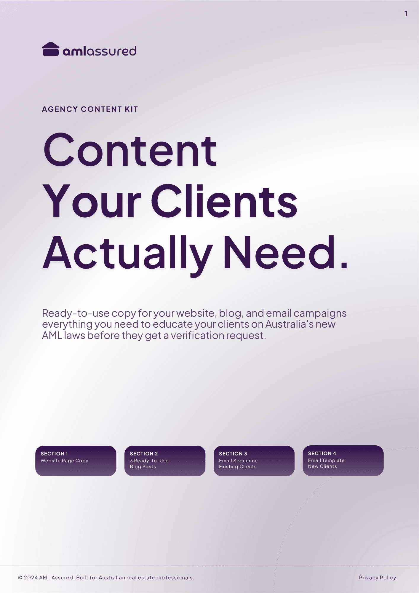 Content Your Clients Actually Need — AML Assured toolkit cover