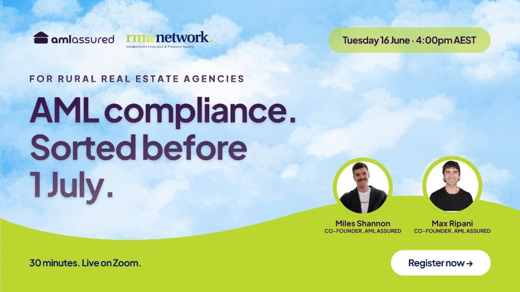 RMA Networks and AML Assured webinar — AML compliance sorted before 1 July — 16 June 2026